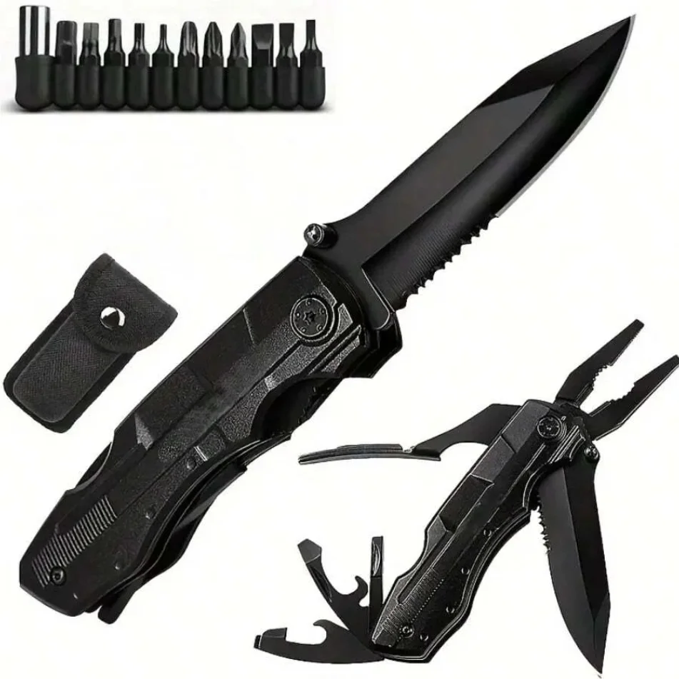 Pliers - Multifunktionale Einzelwerkzeug-Zange EDC-Schraubendreher Multi-Kopf-Kombinationszange für Outdoor