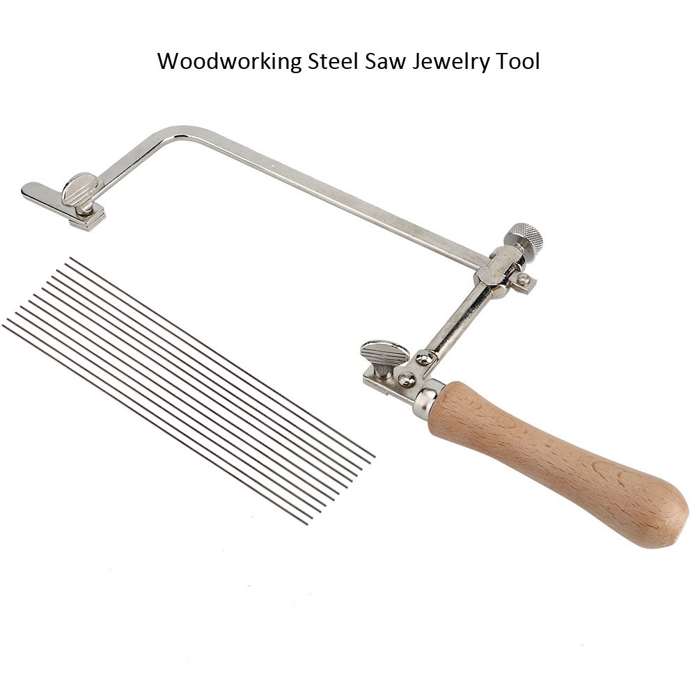 Hacksaw - Professionelle Juwelier-Säge mit Holzgriff, Stahl-Bügelsäge mit