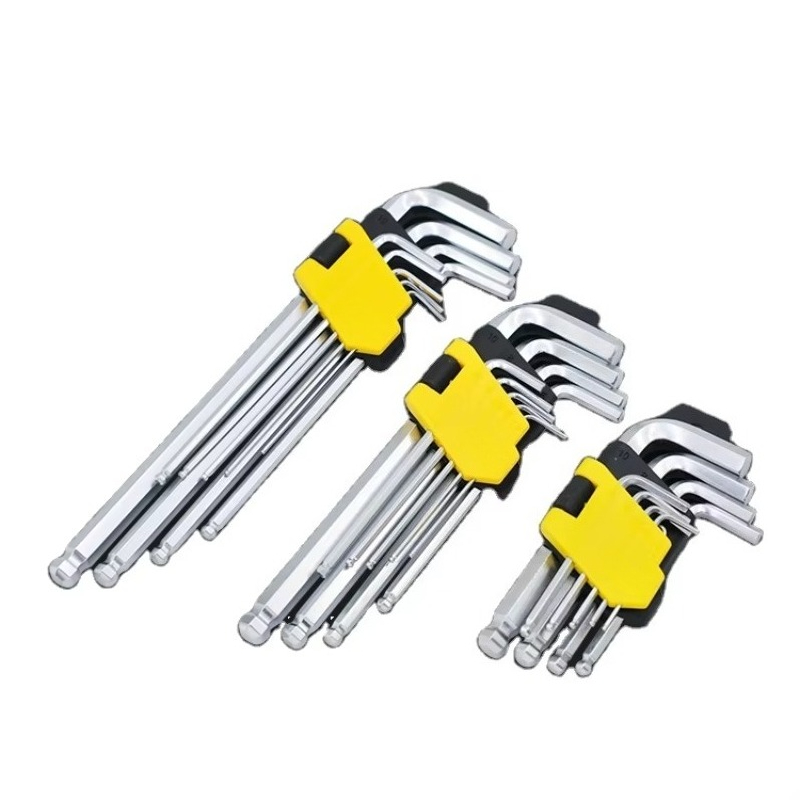 Wrench Set - Mechaniker-Werkzeuge Klassischer CR-V 9-teiliger Kugelkopf-Inbusschlüsselsatz L