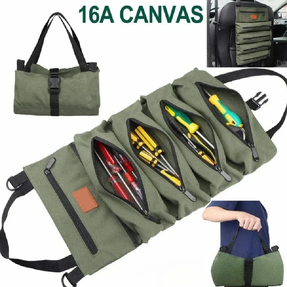 Tool Bag - Multifunktionale Werkzeugtasche Hochwertige Professionelle Mehrtaschen-Werkzeugtasche Aufrollbare